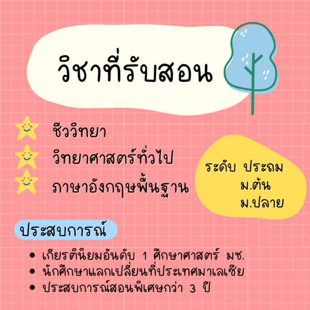 สิชาพัชร์ ฟูใจ สอนภาษาอังกฤษ